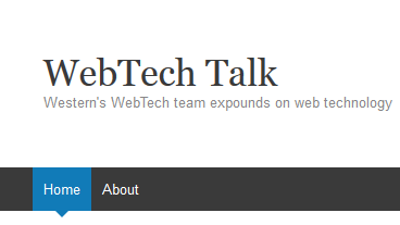 A screen capture of the WWU WebTech BLog